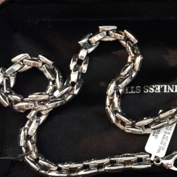 Men's Chunky 3D Chain 24"inch 10mm Chain - Picture 5 of 8